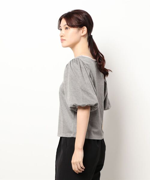 RETRO GIRL（レトロガール）の「柄パイピングパフTee（Tシャツ/カットソー・レディース・ブラック系その他/グレー系その他/オレンジ系その他・FREE）」の9枚目の写真