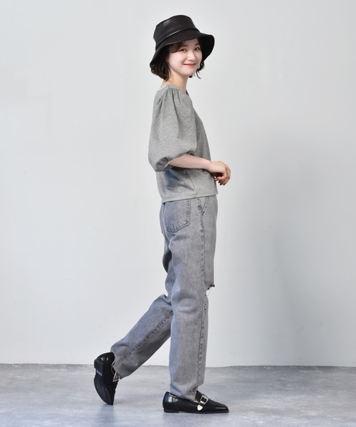 RETRO GIRL（レトロガール）の「柄パイピングパフTee（Tシャツ/カットソー・レディース・ブラック系その他/グレー系その他/オレンジ系その他・FREE）」の10枚目の写真