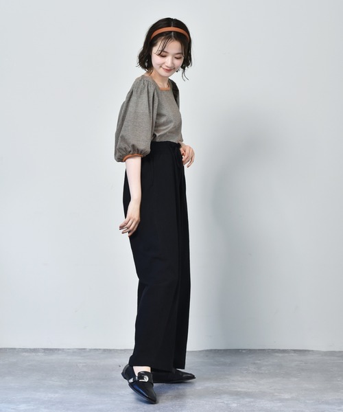 RETRO GIRL（レトロガール）の「柄パイピングパフTee（Tシャツ/カットソー・レディース・ブラック系その他/グレー系その他/オレンジ系その他・FREE）」の16枚目の写真