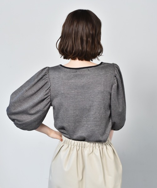 RETRO GIRL（レトロガール）の「柄パイピングパフTee（Tシャツ/カットソー・レディース・ブラック系その他/グレー系その他/オレンジ系その他・FREE）」の13枚目の写真