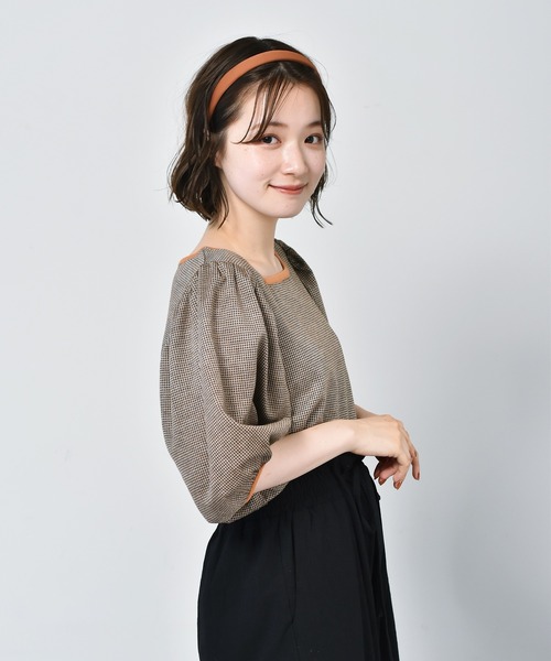 RETRO GIRL（レトロガール）の「柄パイピングパフTee（Tシャツ/カットソー・レディース・ブラック系その他/グレー系その他/オレンジ系その他・FREE）」の17枚目の写真