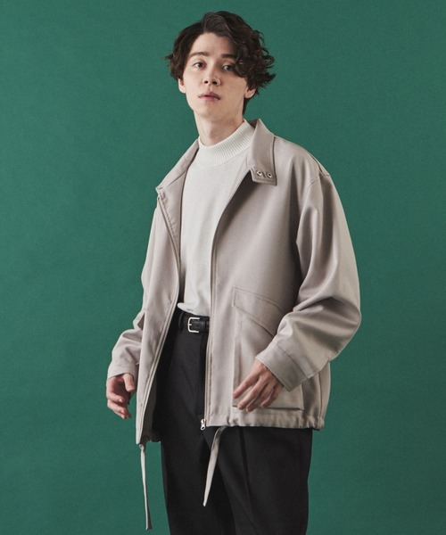 LUCY（ルーシー）の「LUCY/LOOSE STAND NECK BLOUSON（ブルゾン・メンズ・ブラック/グレイッシュベージュ・MEDIUM/LARGE）」の2枚目の写真