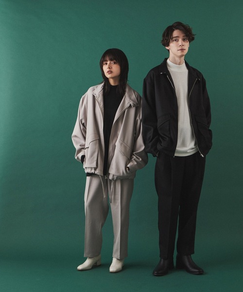 LUCY（ルーシー）の「LUCY/LOOSE STAND NECK BLOUSON（ブルゾン・メンズ・ブラック/グレイッシュベージュ・MEDIUM/LARGE）」の5枚目の写真