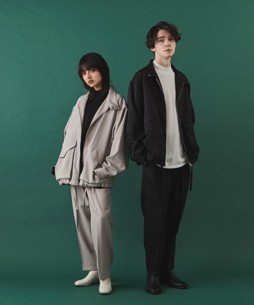 LUCY（ルーシー）の「LUCY/LOOSE STAND NECK BLOUSON（ブルゾン・メンズ・ブラック/グレイッシュベージュ・MEDIUM/LARGE）」の6枚目の写真