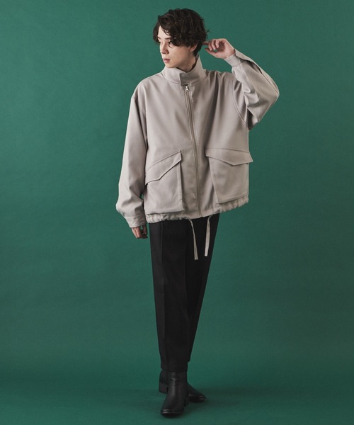 LUCY（ルーシー）の「LUCY/LOOSE STAND NECK BLOUSON（ブルゾン・メンズ・ブラック/グレイッシュベージュ・MEDIUM/LARGE）」の19枚目の写真