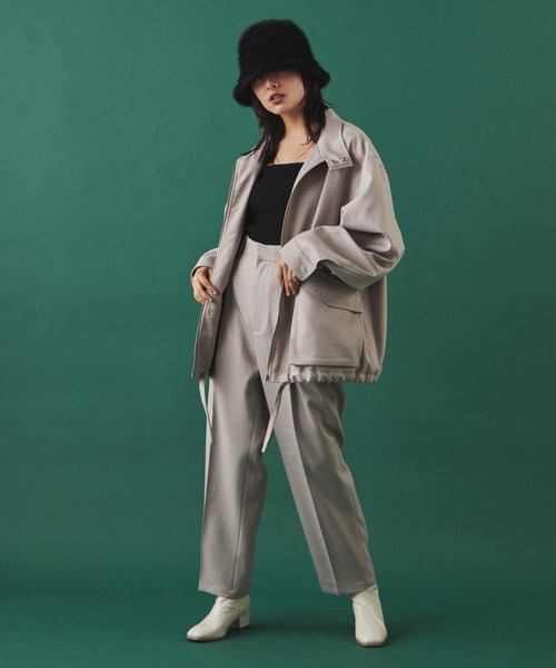 LUCY（ルーシー）の「LUCY/LOOSE STAND NECK BLOUSON（ブルゾン・メンズ・ブラック/グレイッシュベージュ・MEDIUM/LARGE）」の20枚目の写真