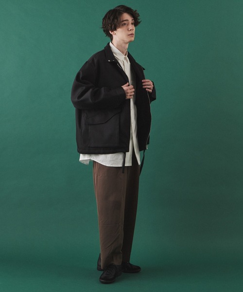 LUCY（ルーシー）の「LUCY/LOOSE STAND NECK BLOUSON（ブルゾン・メンズ・ブラック/グレイッシュベージュ・MEDIUM/LARGE）」の8枚目の写真