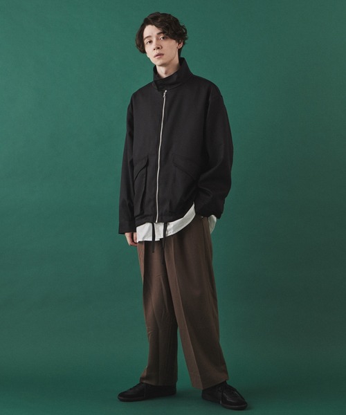 LUCY（ルーシー）の「LUCY/LOOSE STAND NECK BLOUSON（ブルゾン・メンズ・ブラック/グレイッシュベージュ・MEDIUM/LARGE）」の10枚目の写真