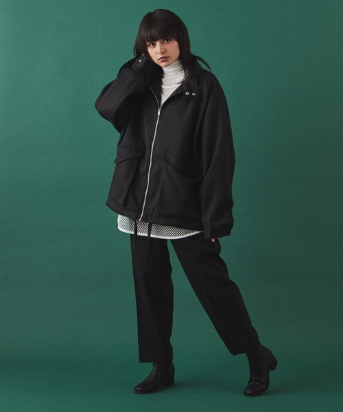 LUCY（ルーシー）の「LUCY/LOOSE STAND NECK BLOUSON（ブルゾン・メンズ・ブラック/グレイッシュベージュ・MEDIUM/LARGE）」の12枚目の写真
