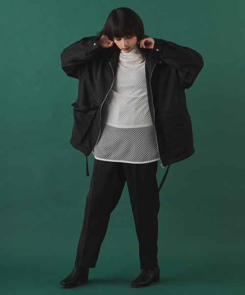 LUCY（ルーシー）の「LUCY/LOOSE STAND NECK BLOUSON（ブルゾン・メンズ・ブラック/グレイッシュベージュ・MEDIUM/LARGE）」の13枚目の写真