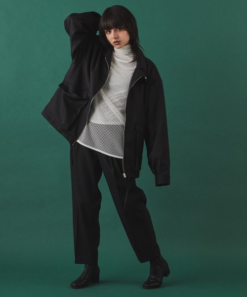 LUCY（ルーシー）の「LUCY/LOOSE STAND NECK BLOUSON（ブルゾン・メンズ・ブラック/グレイッシュベージュ・MEDIUM/LARGE）」の14枚目の写真