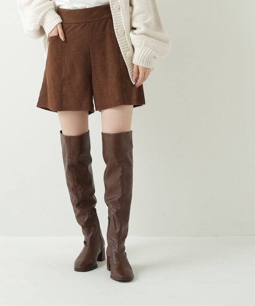 RAY CASSIN（レイカズン）の「スエードツイルショートパンツ（その他パンツ・レディース・ブラック/ブラウン/グレイッシュベージュ・FREE）」の3枚目の写真