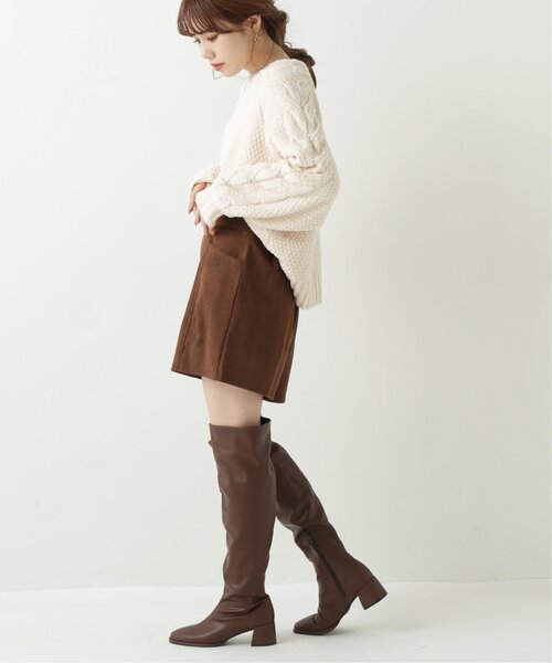 RAY CASSIN（レイカズン）の「スエードツイルショートパンツ（その他パンツ・レディース・ブラック/ブラウン/グレイッシュベージュ・FREE）」の10枚目の写真