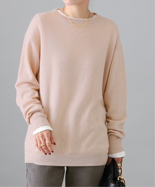 VERMEIL par iena (ヴェルメイユパーイエナ) ★ ③ 21080938707030 CARIAGGIピュアカシミヤクルーネックニット レディース ベージュ FREE VERMEIL par iena（ヴェルメイユパーイエナ）の「CARIAGGIピュア