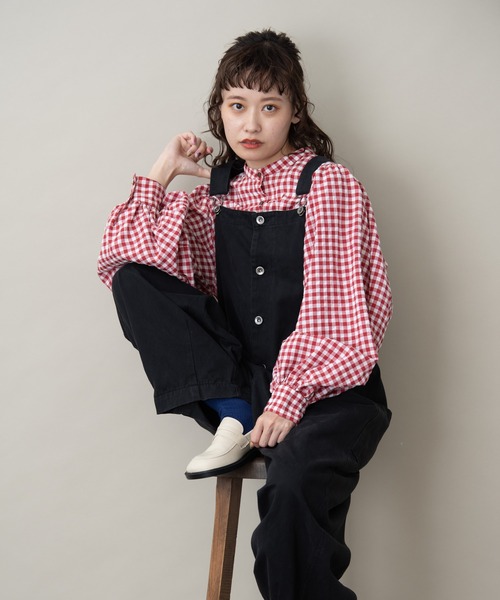 MERLOT(メルロー)の「バルーンカバーオール(サロペット/オーバーオール・レディース・カーキ/オレンジ/ブラック・FREE)」の4枚目の写真