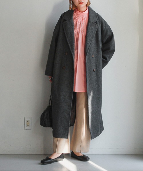 feepur(フェピュール)の「ロングチェスターコート(チェスターコート・レディース・アイボリー/ブラック/チャコールグレー/ブルーグレー/モカ・MEDIUM)」の11枚目の写真