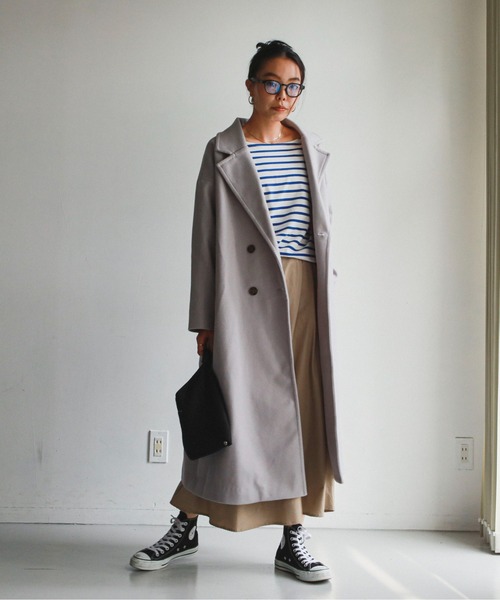 feepur(フェピュール)の「ロングチェスターコート(チェスターコート・レディース・アイボリー/ブラック/チャコールグレー/ブルーグレー/モカ・MEDIUM)」の17枚目の写真