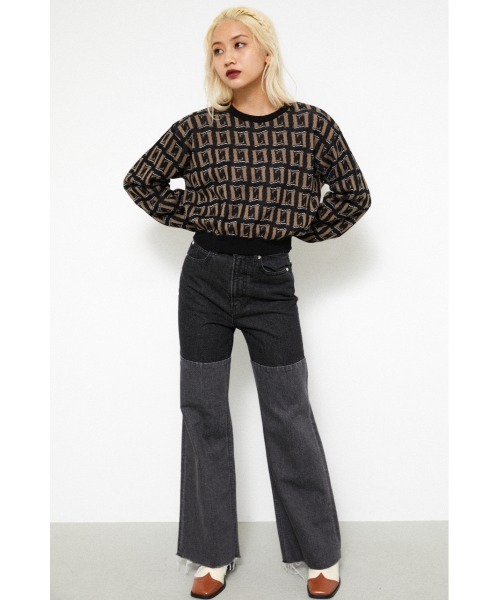 LAGUA GEM（ラグアジェム）の「LOBELIE FLARE DENIM（デニムパンツ・レディース・ブルー/ブラック・24inch/23inch/25inch/26inch/22inch）」の2枚目の写真