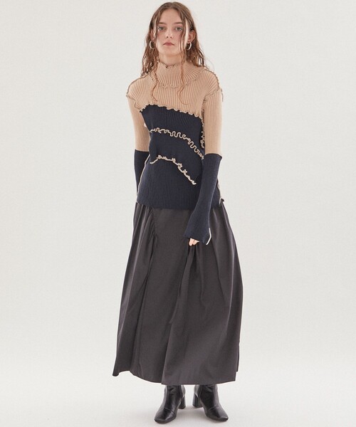 kotohayokozawa（コトハヨコザワ）の「【kotohayokozawa(コトハヨコザワ)】ハイネックリブニット KT21A-KN03（ニット/セーター・レディース・ピンク/グレー・FREE）」の21枚目の写真