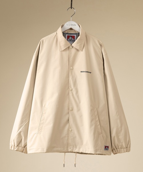 BEN DAVIS（ベンデイビス）の「【BENDAVIS／ベンデイビス】バックプリントコーチジャケット（ナイロンジャケット・メンズ・ベージュ/ネイビー/グリーン・M/L/XL）」の12枚目の写真