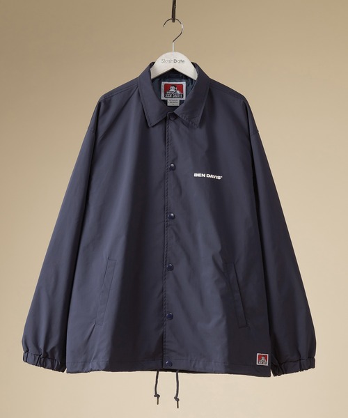 BEN DAVIS（ベンデイビス）の「【BENDAVIS／ベンデイビス】バックプリントコーチジャケット（ナイロンジャケット・メンズ・ベージュ/ネイビー/グリーン・M/L/XL）」の9枚目の写真