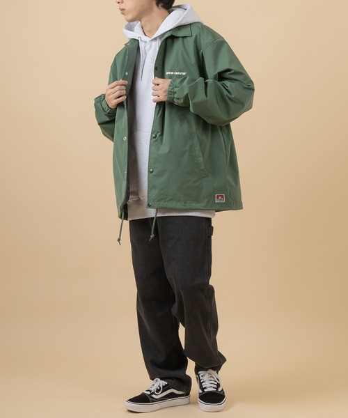 BEN DAVIS（ベンデイビス）の「【BENDAVIS／ベンデイビス】バックプリントコーチジャケット（ナイロンジャケット・メンズ・ベージュ/ネイビー/グリーン・M/L/XL）」の16枚目の写真