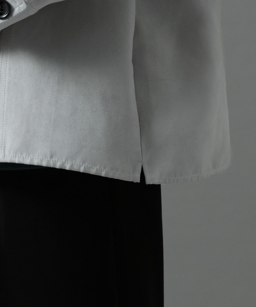 HARE（ハレ）の「ヌバックライクシャツジャケット(HARE)（シャツ/ブラウス・メンズ・ブラック/チャコールグレー/ライトグレー・SMALL/MEDIUM）」の13枚目の写真