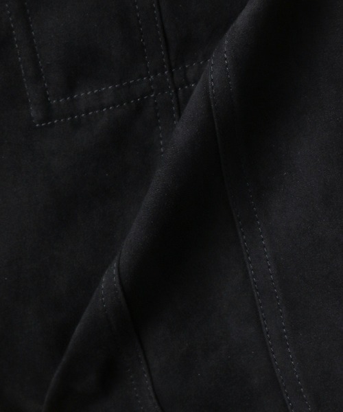 HARE（ハレ）の「ヌバックライクシャツジャケット(HARE)（シャツ/ブラウス・メンズ・ブラック/チャコールグレー/ライトグレー・SMALL/MEDIUM）」の6枚目の写真