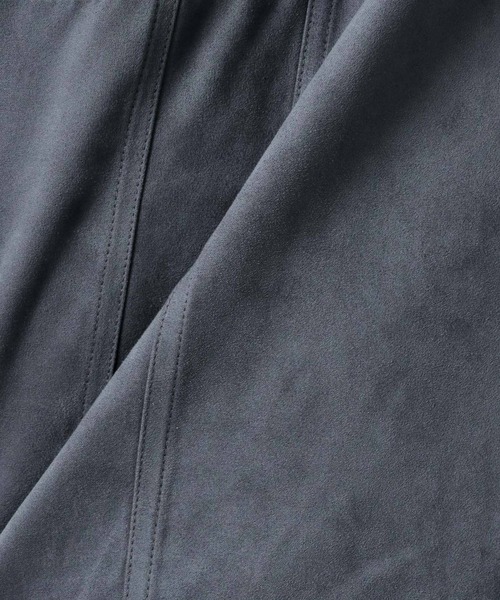 HARE（ハレ）の「ヌバックライクシャツジャケット(HARE)（シャツ/ブラウス・メンズ・ブラック/チャコールグレー/ライトグレー・SMALL/MEDIUM）」の18枚目の写真