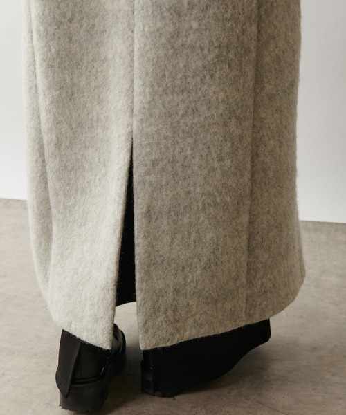 Omekashi（オメカシ）の「ノーカラーシャギーコート（ノーカラーコート・レディース・チャコールグレー/ライトグレー・FREE）」の12枚目の写真
