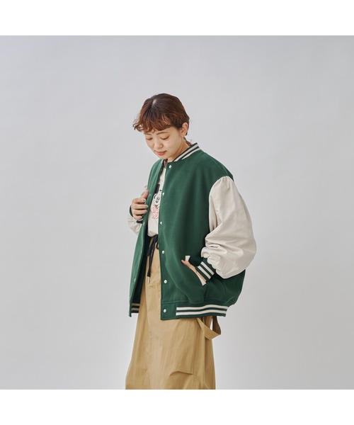 CPCM(シーピーシーエム)の「袖切替スタジャン(スタジャン・レディース・ネイビー/ブラック/グリーン・FREE)」の16枚目の写真