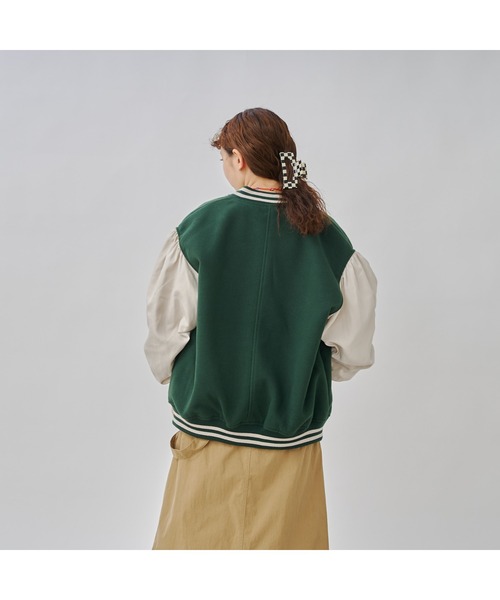 CPCM(シーピーシーエム)の「袖切替スタジャン(スタジャン・レディース・ネイビー/ブラック/グリーン・FREE)」の10枚目の写真