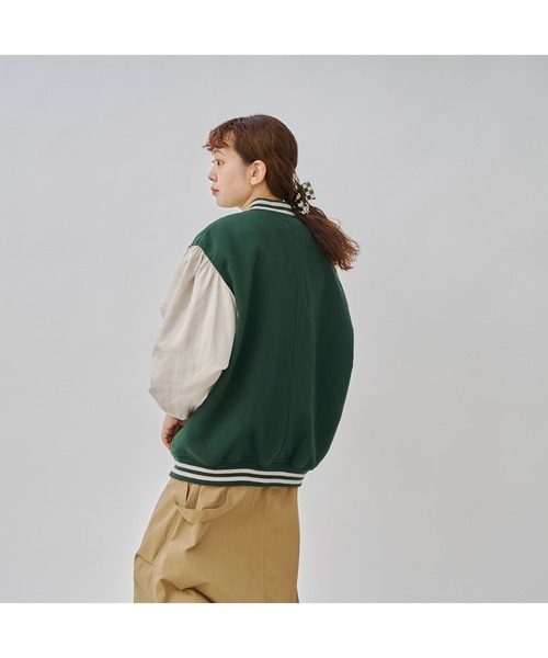 CPCM(シーピーシーエム)の「袖切替スタジャン(スタジャン・レディース・ネイビー/ブラック/グリーン・FREE)」の11枚目の写真