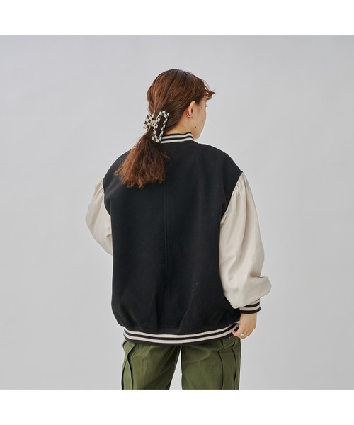 CPCM(シーピーシーエム)の「袖切替スタジャン(スタジャン・レディース・ネイビー/ブラック/グリーン・FREE)」の19枚目の写真