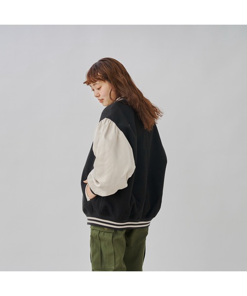 CPCM(シーピーシーエム)の「袖切替スタジャン(スタジャン・レディース・ネイビー/ブラック/グリーン・FREE)」の13枚目の写真
