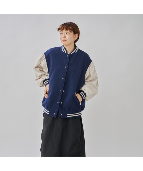 CPCM(シーピーシーエム)の「袖切替スタジャン(スタジャン・レディース・ネイビー/ブラック/グリーン・FREE)」の9枚目の写真