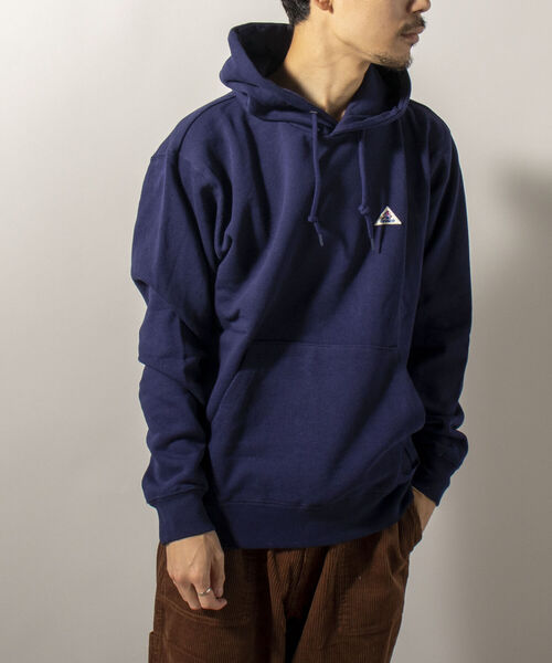 GEVACO（ゲバコ）の「【GEVACO/ゲバコ】ワンポイント プルオーバーパーカー（パーカー・メンズ・ネイビー/グレー/オフホワイト・MEDIUM/LARGE）」の3枚目の写真