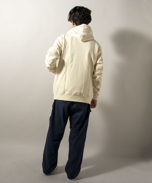 GEVACO（ゲバコ）の「【GEVACO/ゲバコ】ワンポイント プルオーバーパーカー（パーカー・メンズ・ネイビー/グレー/オフホワイト・MEDIUM/LARGE）」の4枚目の写真