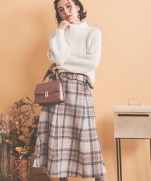 チェックツイードマーメイドスカート