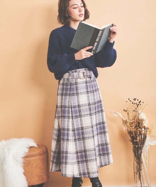 NOELA（ノエラ）の「チェックツイードマーメイドスカート（スカート・レディース・ブラウン/ブルー/ピンク・S/M）」の11枚目の写真
