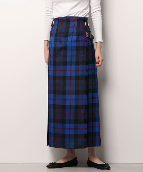 O'NEIL of DUBLIN（オニールオブダブリン）の「O'NEIL OF DUBLIN/オニールオブダブリン　ロングキルトスカート（スカート・レディース・ベージュ/ブルー・X-SMALL）」の2枚目の写真