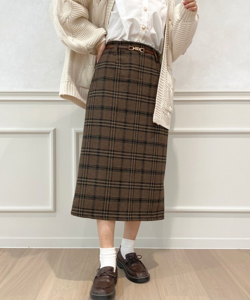 apres jour(アプレジュール)の「チェックナロースカート【ZOZOTOWN限定アイテム】(スカート・レディース・ブラウン系その他/ベージュ/ブラック・SMALL/X-LARGE/MEDIUM)」の13枚目の写真