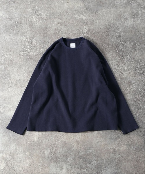 417 EDIFICE（フォーワンセブンエディフィス）の「【fosterr / フォスター】COTTON THERMAL / コットンサーマル（Tシャツ/カットソー・メンズ・チャコールグレー/ベージュ/ネイビー/アイボリー・MEDIUM/LARGE）」の4枚目の写真