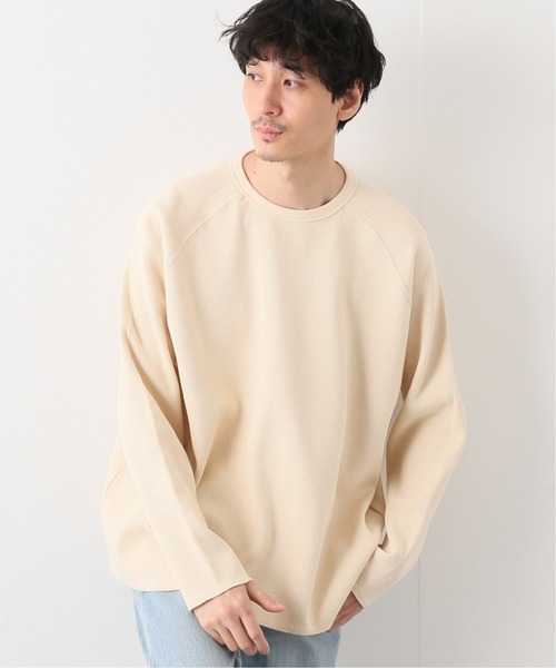 417 EDIFICE（フォーワンセブンエディフィス）の「【fosterr / フォスター】COTTON THERMAL / コットンサーマル（Tシャツ/カットソー・メンズ・チャコールグレー/ベージュ/ネイビー/アイボリー・MEDIUM/LARGE）」の5枚目の写真