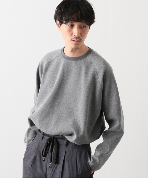 417 EDIFICE（フォーワンセブンエディフィス）の「【fosterr / フォスター】COTTON THERMAL / コットンサーマル（Tシャツ/カットソー・メンズ・チャコールグレー/ベージュ/ネイビー/アイボリー・MEDIUM/LARGE）」の6枚目の写真