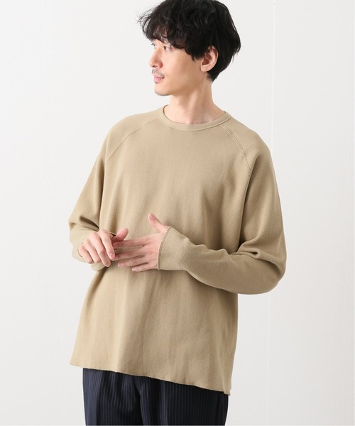 417 EDIFICE（フォーワンセブンエディフィス）の「【fosterr / フォスター】COTTON THERMAL / コットンサーマル（Tシャツ/カットソー・メンズ・チャコールグレー/ベージュ/ネイビー/アイボリー・MEDIUM/LARGE）」の7枚目の写真