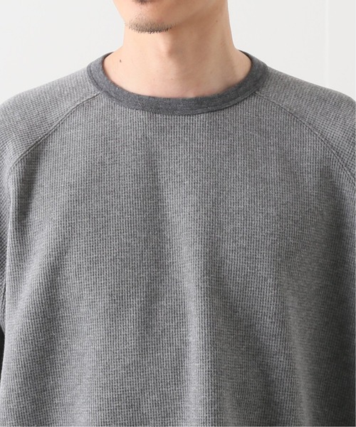 417 EDIFICE（フォーワンセブンエディフィス）の「【fosterr / フォスター】COTTON THERMAL / コットンサーマル（Tシャツ/カットソー・メンズ・チャコールグレー/ベージュ/ネイビー/アイボリー・MEDIUM/LARGE）」の13枚目の写真