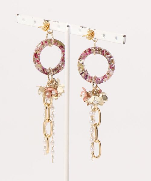 tone（トーン）の「【Ateliermimi】[ピアス]Flower hoops and flower charms(MA)（ピアス（両耳用）・レディース・ゴールド・FREE）」の4枚目の写真