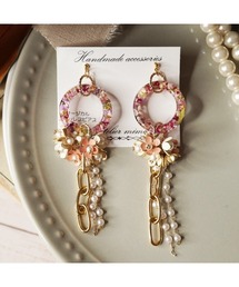 【Ateliermimi】[ピアス]Flower hoops and flower charms(MA)