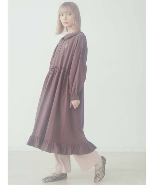 merry jenny（メリージェニー）の「フリルカラーbear刺繍ワンピース（ワンピース・レディース・ブラック/ブラウン/オフホワイト/ボルドー・FREE）」の20枚目の写真